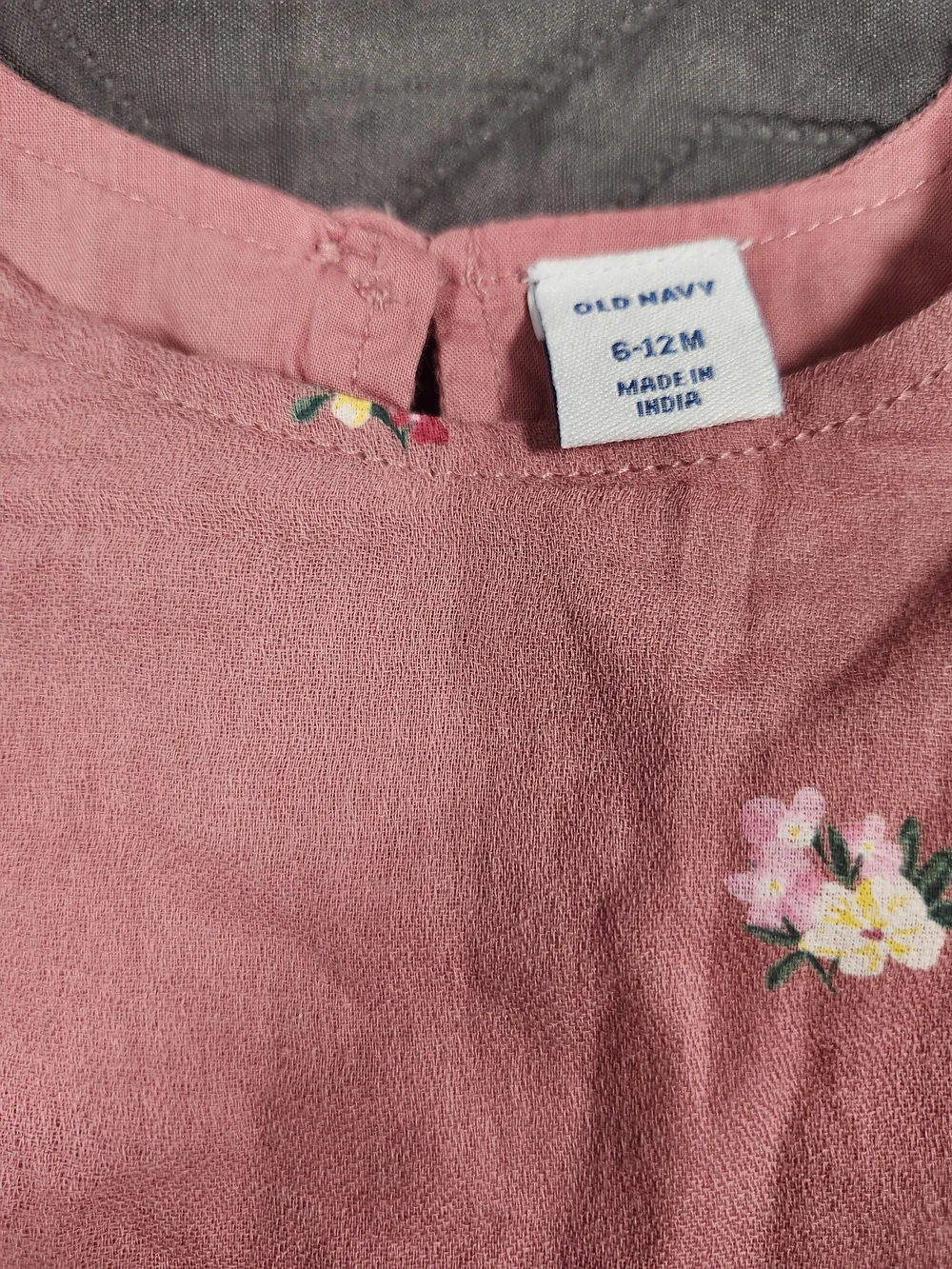 Old Navy pink baby dress sleeveless silhouette ruffled shoulder 6-12M NWT